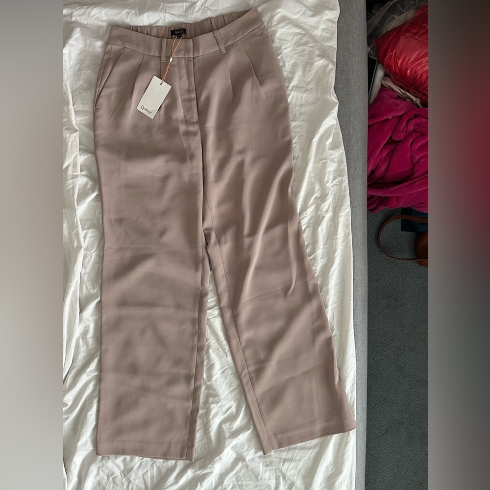 Quince Stretch Crepe Pleated Wide Leg Pants 6